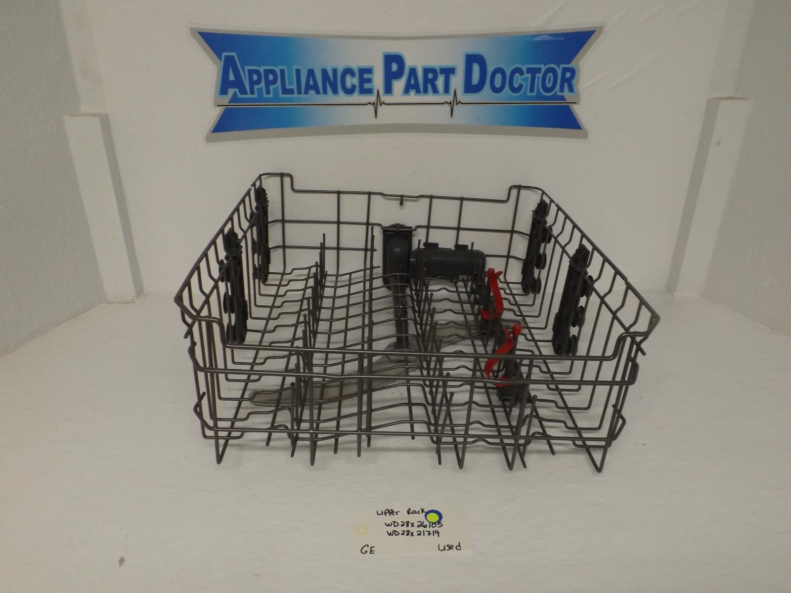 GE Dishwasher WD28X26105 WD28X21719 Upper Rack Used GE Dishwasher WD28X26105 WD28X21719 Upper Rack Used
